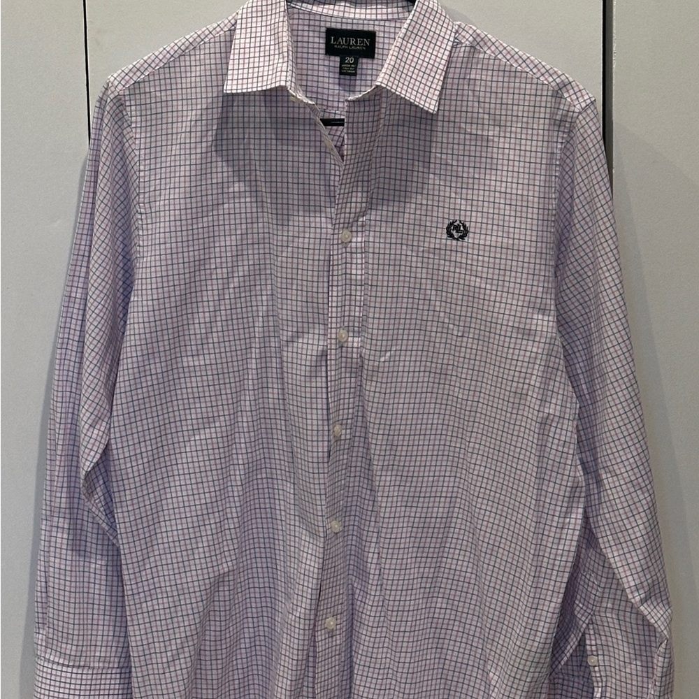 Lauren Ralph Lauren Men's Lavender Checkered Shirt